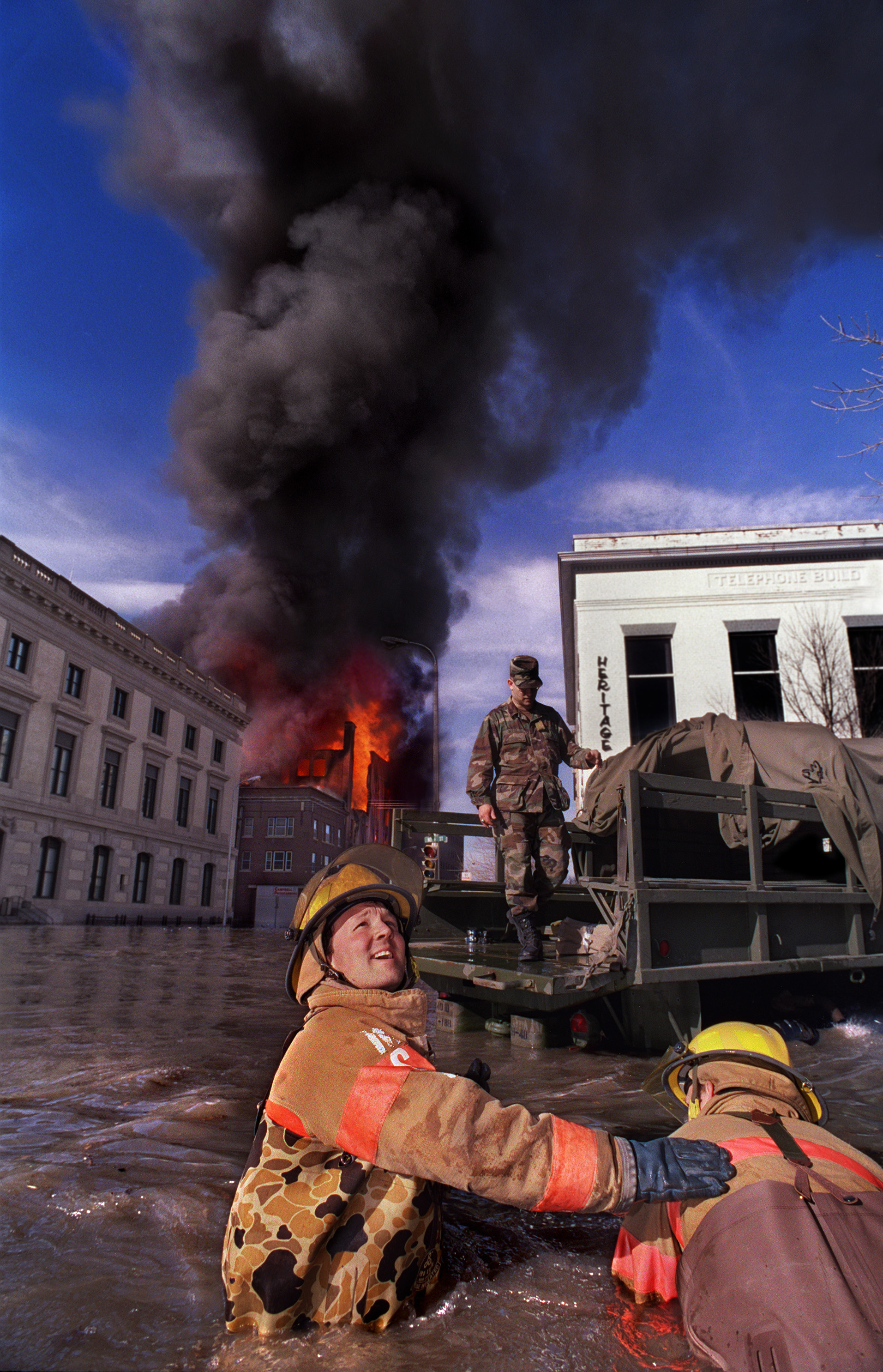 FROM THE ARCHIVES: A city scarred: In April 1997, floodwaters abundant, buildings burnt in Grand Forks - Vimarsana News